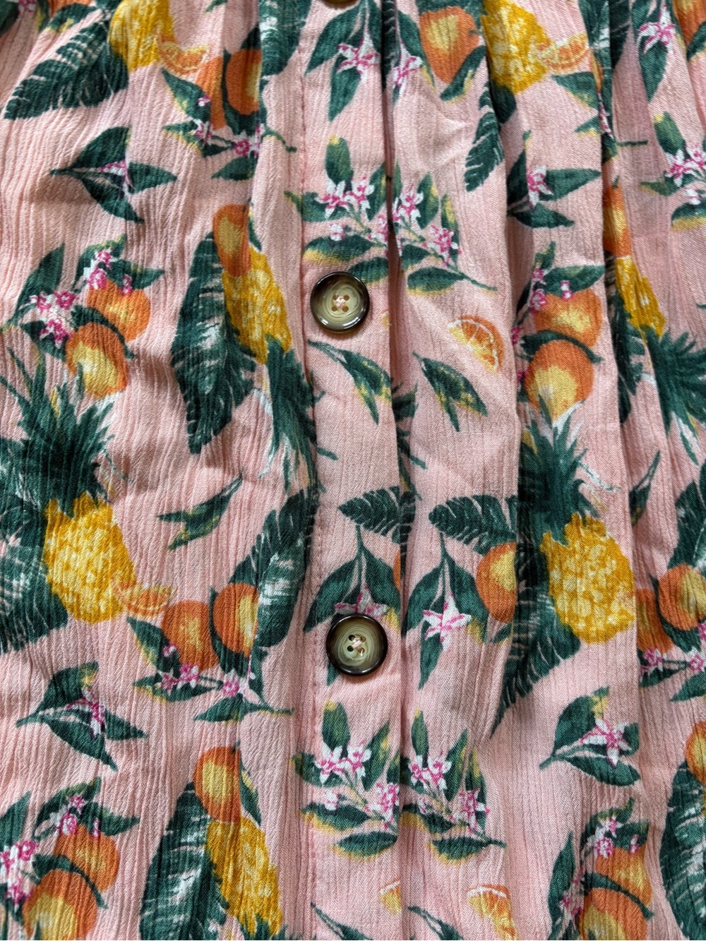 C&C California Flowy Pink Tropical Print Smocked Summer Dress - Picture 2 of 4